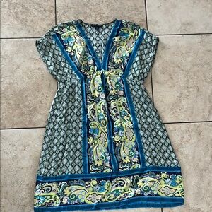 Banana Republic 100% Silk Tunic Empire Waist Patterned Dress